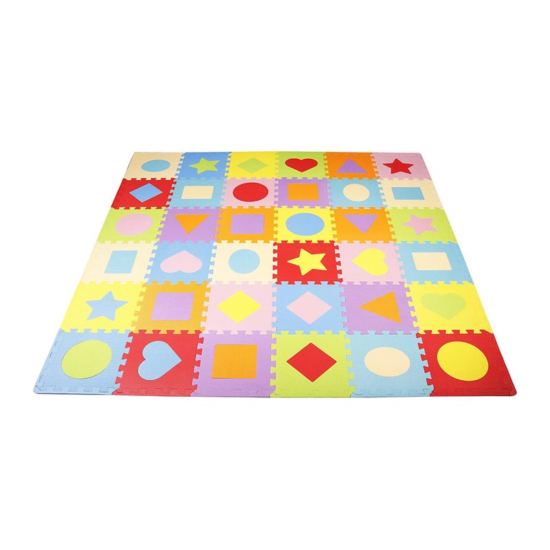 BalanceFrom 36Pack 12x12 Inches EVA Interlocking Foam Play Tile Mat Multicolored 04Inch Thick NonSlip Puzzle Flooring for 36 Square Feet in Playroom Nursery or Playpen at Home - Image 2