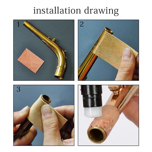 lovermusic Wood Color Saxophone Cork Sheet Replacement for Woodwinds Instrument Parts Accessories (Thickness:1.2MM) - Image 4