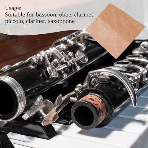 lovermusic Wood Color Saxophone Cork Sheet Replacement for Woodwinds Instrument Parts Accessories (Thickness:1.2MM) - Image 3