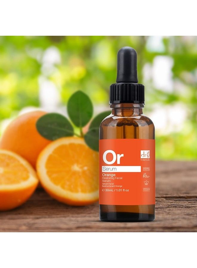DR BOTANICALS Orange Restoring Facial Serum. Rejuvenating, Hydrating Facial Serum. Vegan, Gluten and Cruelty Free 1.01 Fl Oz - Image 2