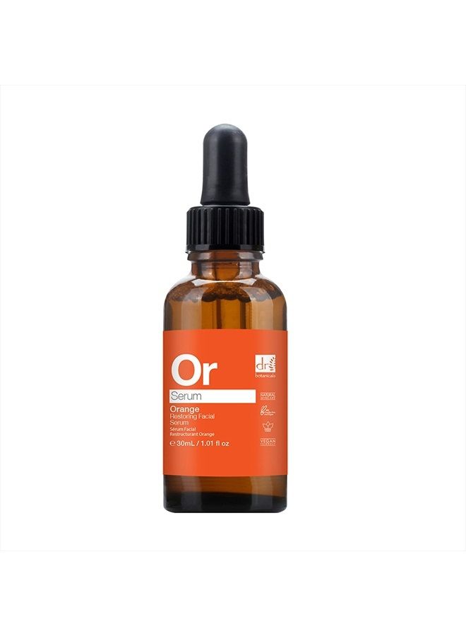 DR BOTANICALS Orange Restoring Facial Serum. Rejuvenating, Hydrating Facial Serum. Vegan, Gluten and Cruelty Free 1.01 Fl Oz - Image 4