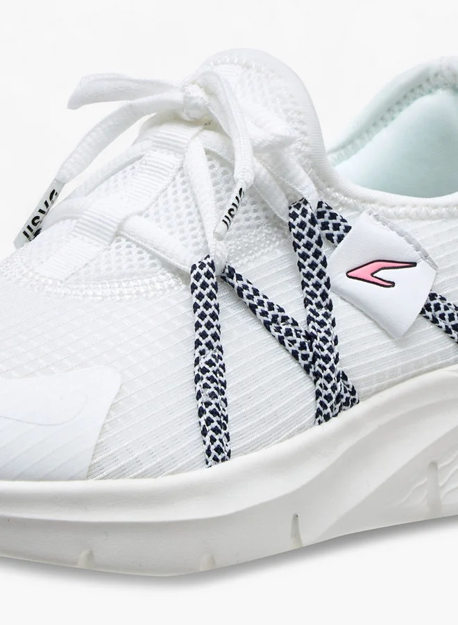 Dash Logo Detail Sports Shoes with Lace-Up Closure