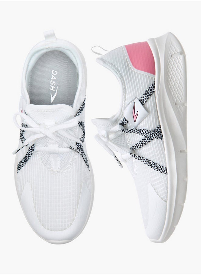 Dash Logo Detail Sports Shoes with Lace-Up Closure  - Image 1