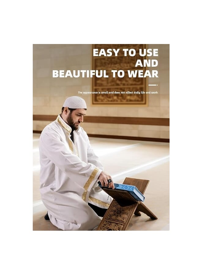 Smart Tasbih Zikr Ring, Muslim Prayer, Prayer timing reminder, OLED display, Tasbih Counter, Smart Ring, Wearable Technology, Waterproof Ring Size 18 - Image 2