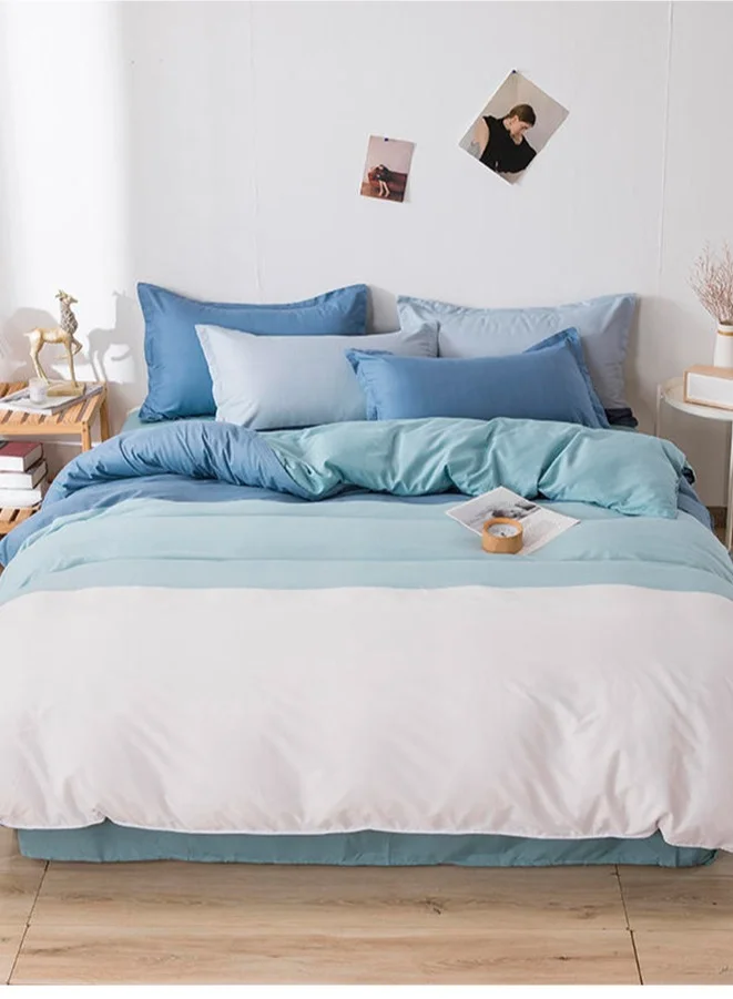 Sharpdo 4Piece Bed Sheet Set Polyester Soft Quilt Cover With 1Quilt Cover 200x230 cm 1 Flat Sheet and 2 Pillowcases