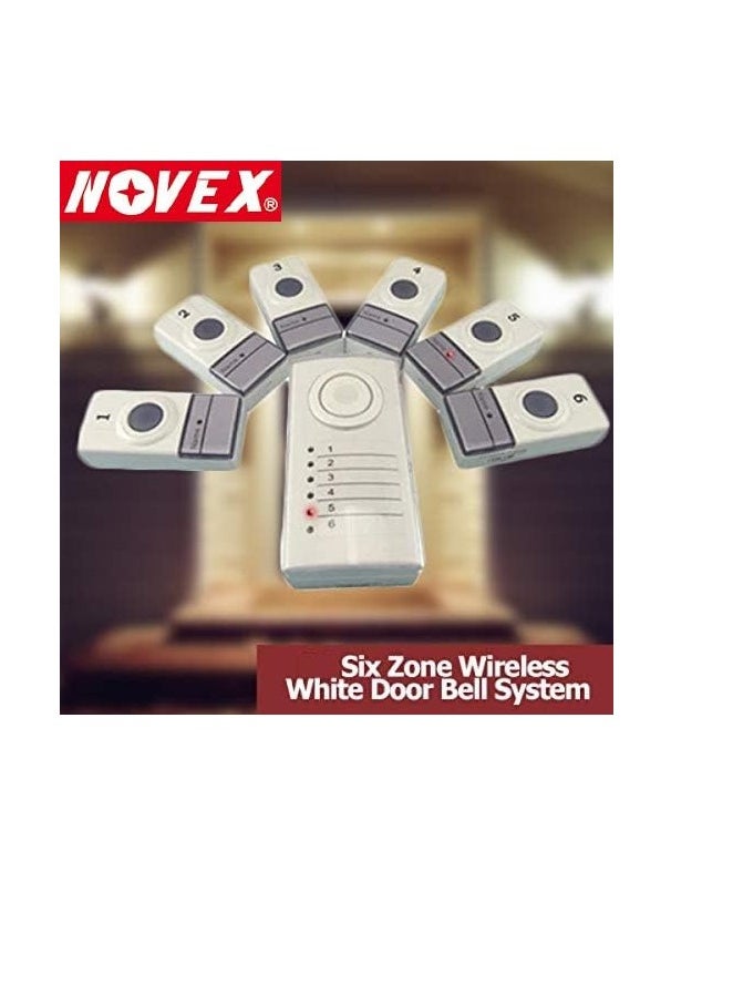 NOVEX - Six Zone Wireless Door Calling Bell System - Image 1