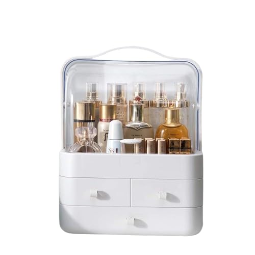 Foniros Makeup Organiser Storage Drawers, Cosmetic Organisers Acrylic, Skincare Organiser Beauty Caddy Storage Box - Image 1