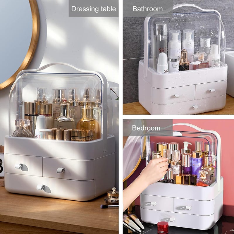 Foniros Makeup Organiser Storage Drawers, Cosmetic Organisers Acrylic, Skincare Organiser Beauty Caddy Storage Box - Image 2