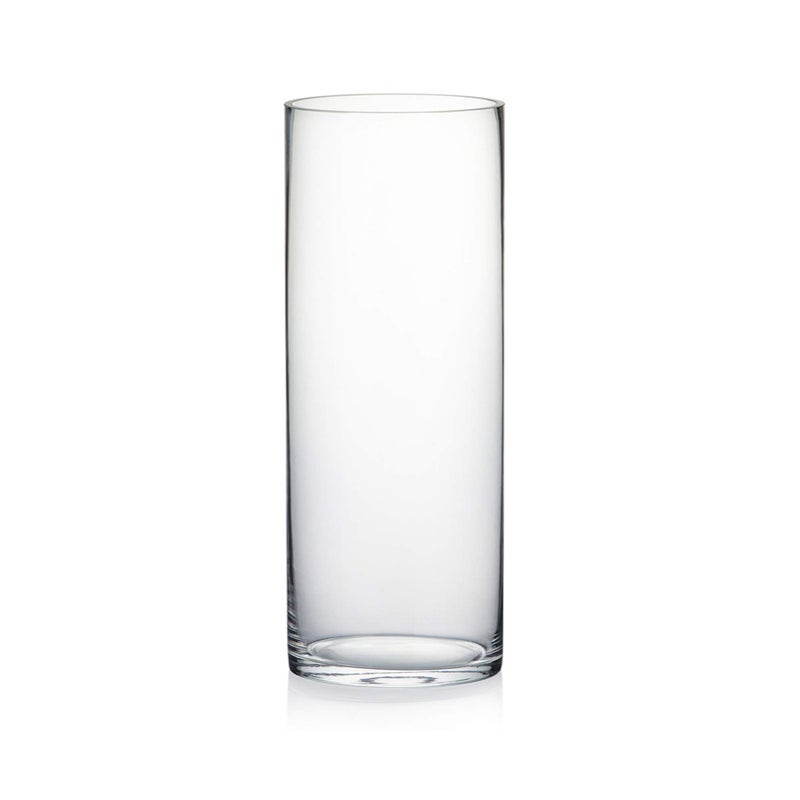WGVI WGV Cylinder Vase, Width 6", Height 16", Clear Glass Container Terrarium Candle Holder for Wedding Centerpiece, Party Event, Home Office Decor, 1 Piece - Image 1
