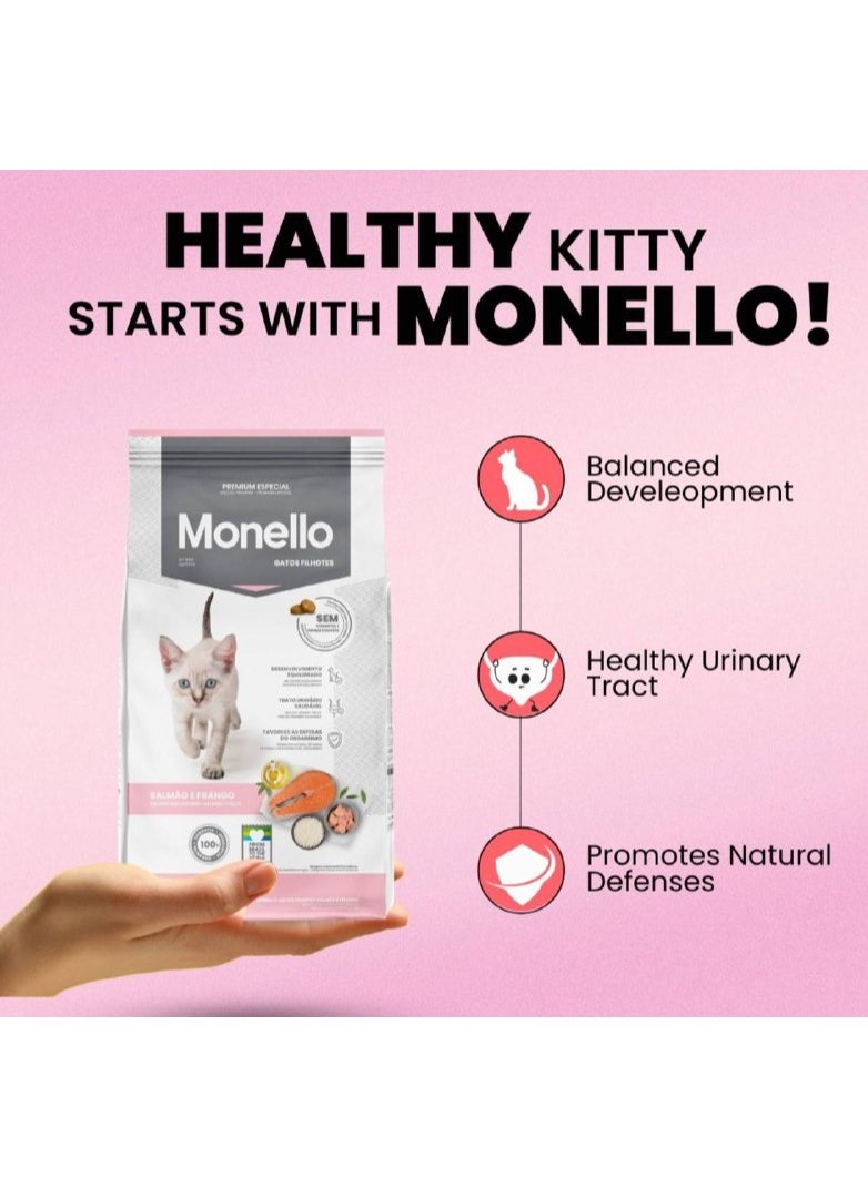 MONELLO - Monello Kitten Salmon and Chicken 1kg and 100g - Image 1