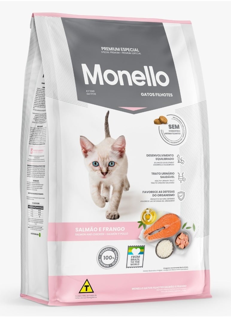 MONELLO - Monello Kitten Salmon and Chicken 1kg and 100g - Image 1