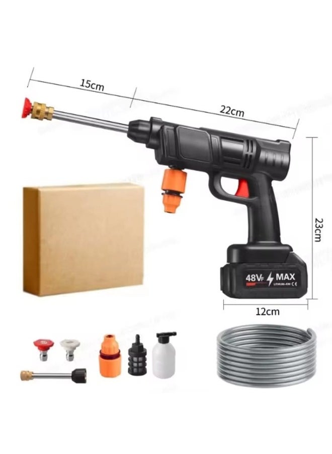 Generic 48V Cordless Pressure Washer, 30Bar Pressure Water Spray Gun, 48V Lithium Battery Lasts for Long Time with Fully Charged, Portable High Pressure Car Washer for Car/Fence/Wall/Deck Cleaning (48V)  - Image 2