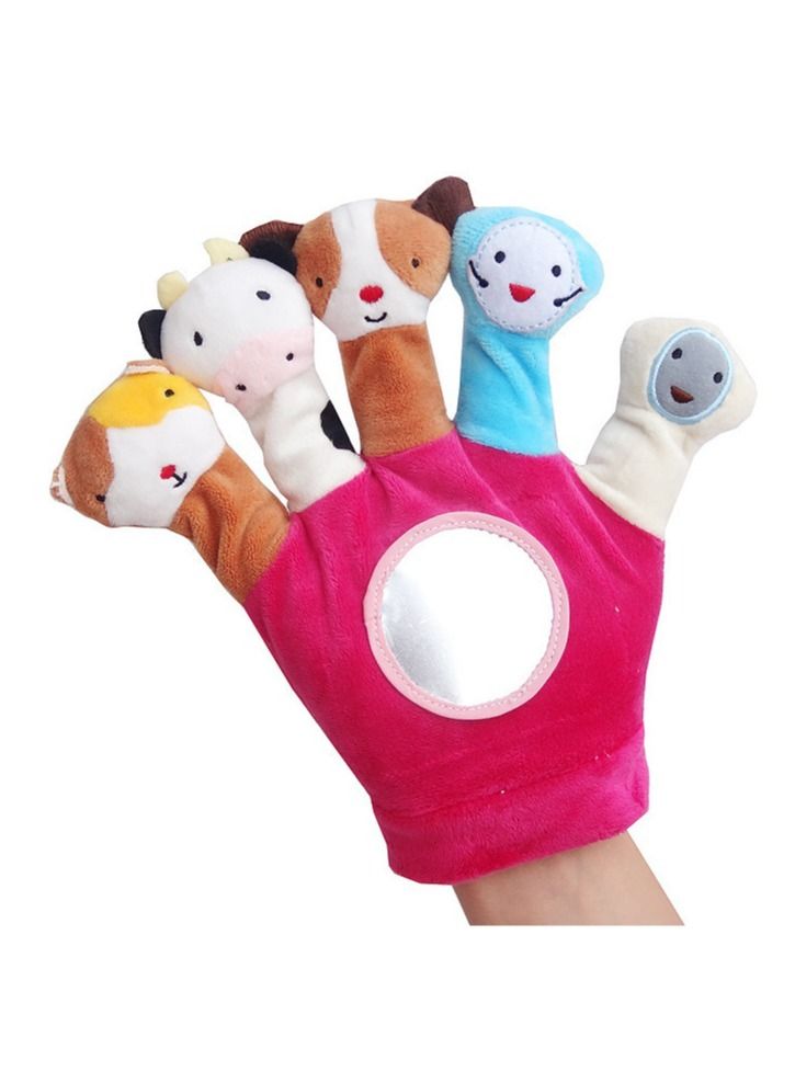 Hand Finger Plush Puppets Glove, Animal Finger Puppet for Children Early Education Toys for New Born Baby （for  2 hands）  - Image 3