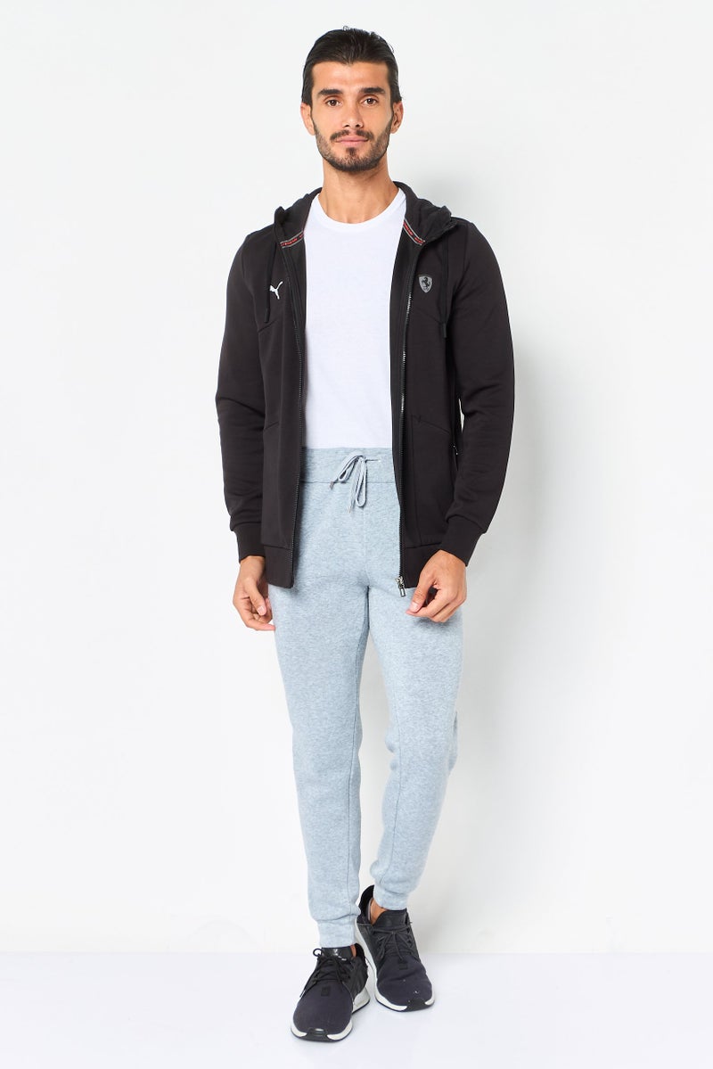 PUMA هودي خارجي طويل الأكمام للرجال من سكوديريا فيراري × بوما، أسود - Image 2