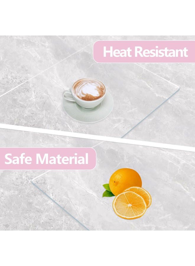 Amerbro Clear Makeup Mat for Vanity to Protect Vanity Desk Top, PVC Vanity Mat, Easy to Clean Vanity Desk Mat Clear Desk Pad - Vanity Makeup Pads Waterproof and Oilproof, 31.5x15.7in - Transparent - Image 5