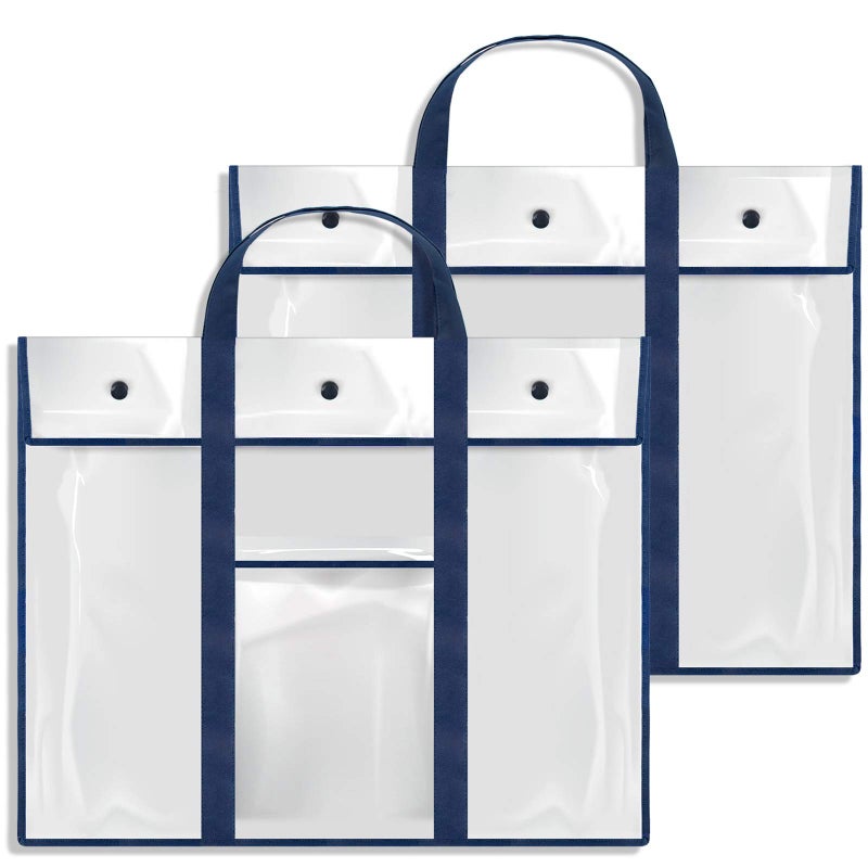 GAMENOTE 2 Pack Large Poster Storage Bag (31.5"Ã—25.5") Bulletin Board Holder Art Portfolio Container for Teachers Classroom Organization - Image 1