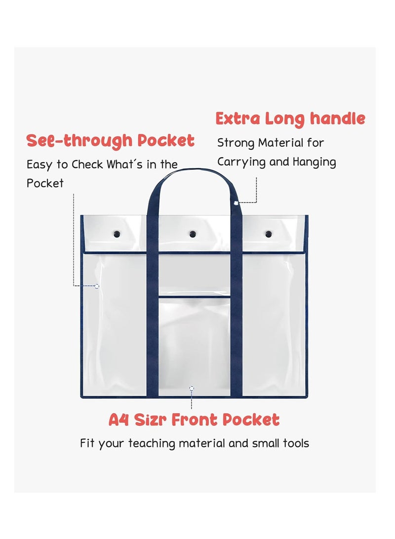 Gamenote GAMENOTE 2 Pack Large Poster Storage Bag (31.5"×25.5") Bulletin Board Holder Art Portfolio Container for Teachers Classroom Organization  - Image 2