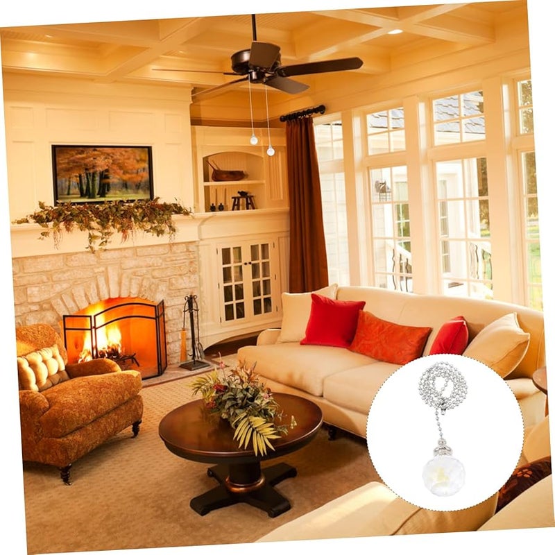 ARTIBETTER 4 Pack Crystal Ceiling Fan Pull Chains Decorative Light Extension Easy Install Home Decor - Image 4