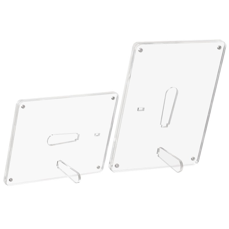بوكسالات Boxalls 5 × 7 بوصات إطار صورة أكريليك مع حامل - 3 حزمة إطار صورة واضح مع مغناطيس لعرض الطاولة أفقيا أو عموديا - Image 5