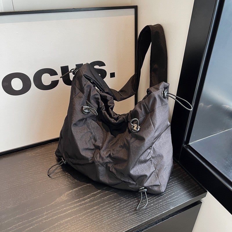 Fashion Commuter Large Capacity Solid Color Tote Bag Women'S 2024 New High-End Texture Shoulder Crossbody Bag - Image 2