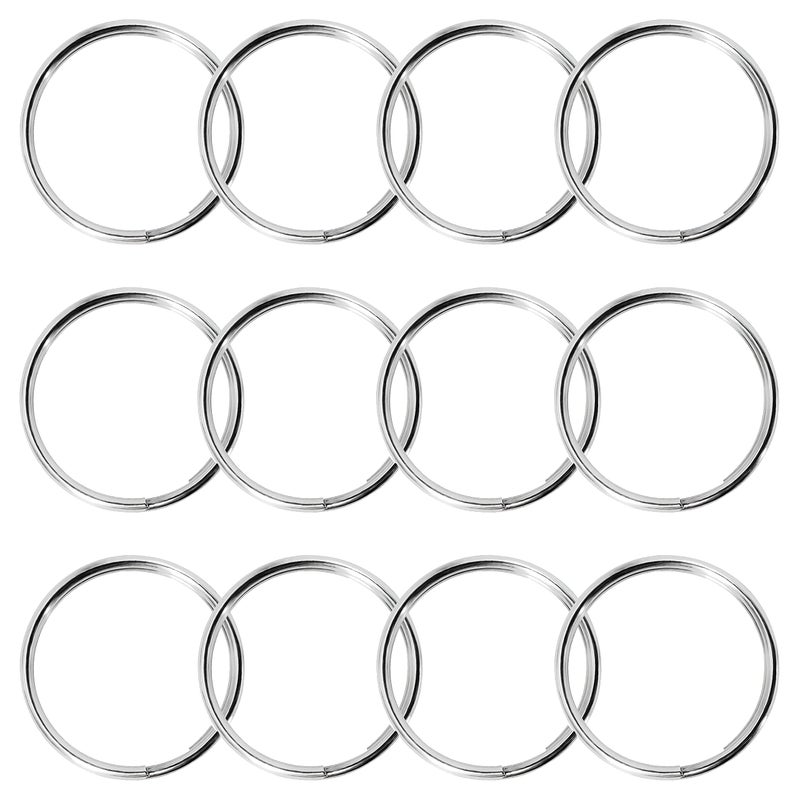 WICKED Scuba 316 Stainless Steel 2mm x 34mm Round Split Ring 12 Pack