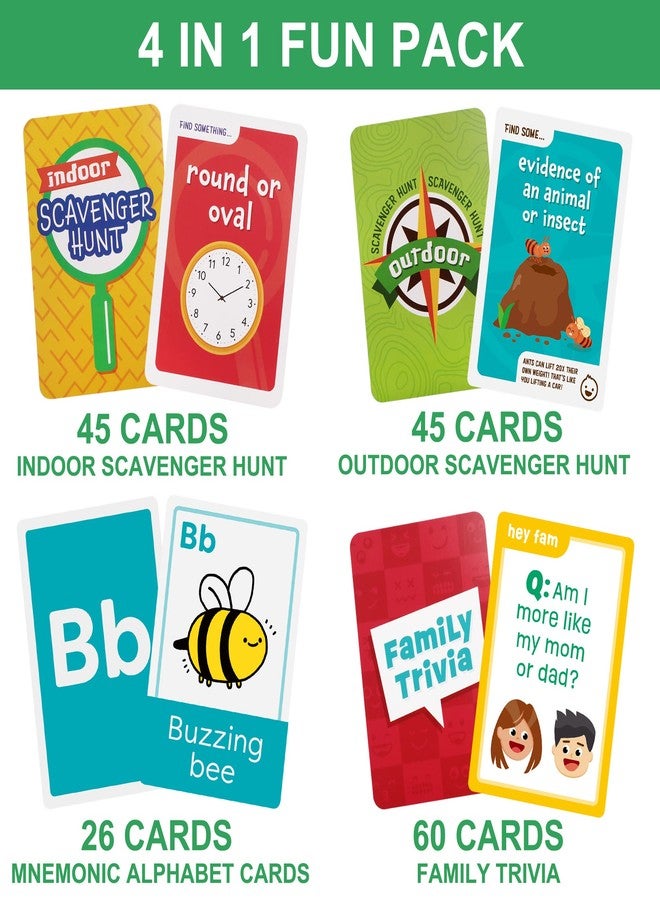 لوتفانسي ألعاب ورقية من لوتفانس، مناسبة لليلة اللعب العائلية، عبوة من 4 قطع، ألعاب البحث عن الكنز للأطفال، أنشطة داخلية وخارجية، معلومات عامة للعائلة، لعبة تعليمية، حجم كبير، هدايا للأعمار من 2 إلى 6 سنوات - Image 2