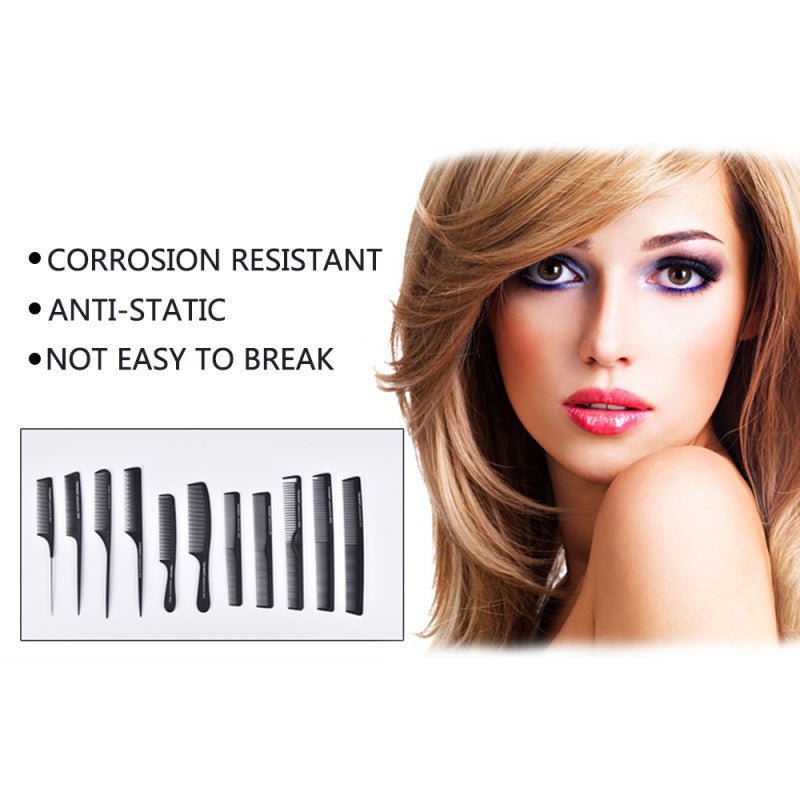 Tail Comb: Ergonomic Frosted Non-slip Handle Anti-static Carbon Fiber Heat-resistant PC Nylon Comb for Professional Hair Styling At Home Or Salon - Image 3