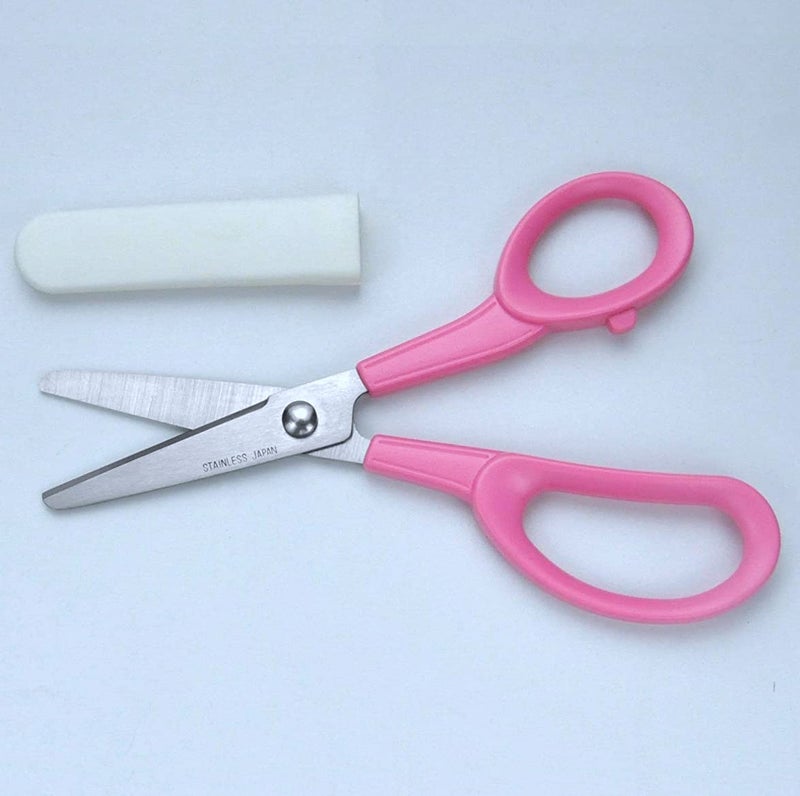 CANARY Kids Scissors 6" for Age 6-8, Safe Blunt Tip with Blade Cover, Made in JAPAN, Safety Elementary School Scissors, Pink - Image 4
