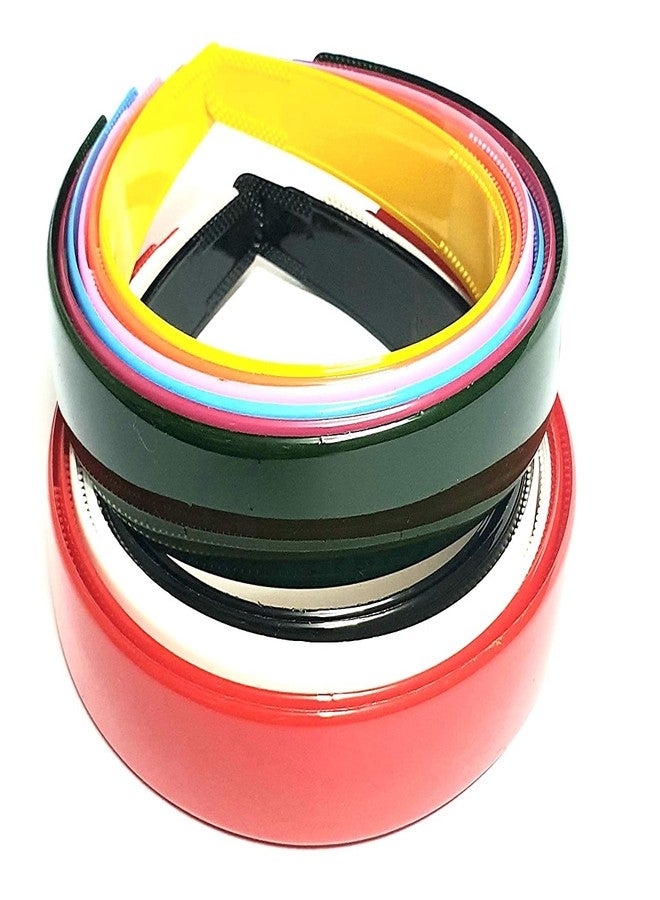 SUNBIRD Wide Plastic Headbands with Teeth Plain Hard Plastic Hairband Non-Slip Craft Headband Hoops for Women Girls DIY Hair Accessories for Women (pack of 6, Multi hair band) - Image 5