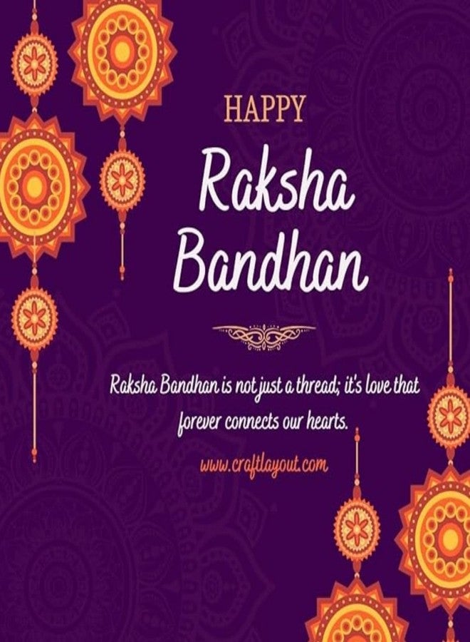 Craftlayout Set of 2 Handmade Stone Designer Rakhi for Brother - Multicolor Thread & Bead Rakhi Gift Combo with Ganesh Idol, Evil Eye Roli Chawal Box, Greeting Card & Decorative Shubh Nariyal - Image 4