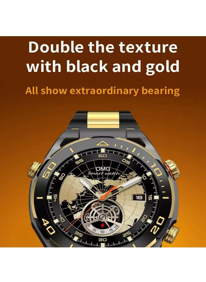 Kalobee - SK 4 Pro Max Smart Watch Big Round AMOLED Screen With 2 Pair Of Straps And Wireless Charging - Image 1