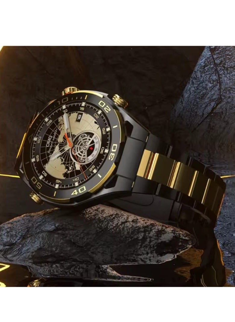 Kalobee - SK 4 Pro Max Smart Watch Big Round AMOLED Screen With 2 Pair Of Straps And Wireless Charging - Image 1
