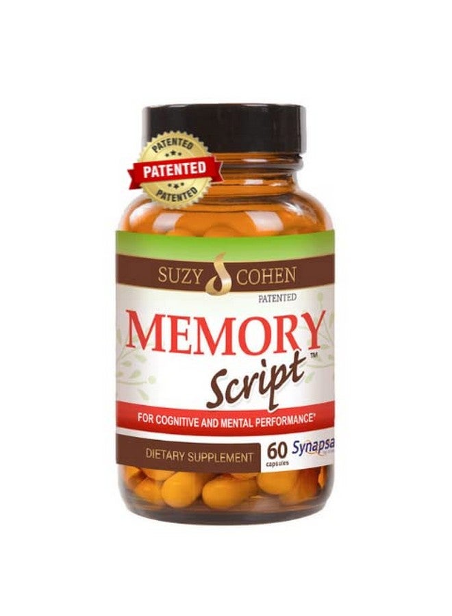 Script Essentials Suzy Cohen Memory Script with Lions Mane, Phosphatidylserine, Green Tea Extract and Ginkgo - Brain Support Supplement for Focus - Nootropic Capsules for Cognition, Faster Recall and Mood - Image 1