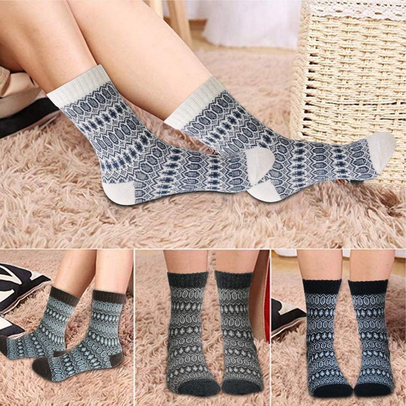 FYC Socks for Women - Stocking Stuffers Gifts for Women - Warm Thick Soft Wool Cozy Crew Socks Christmas Gifts for Woman - Image 5