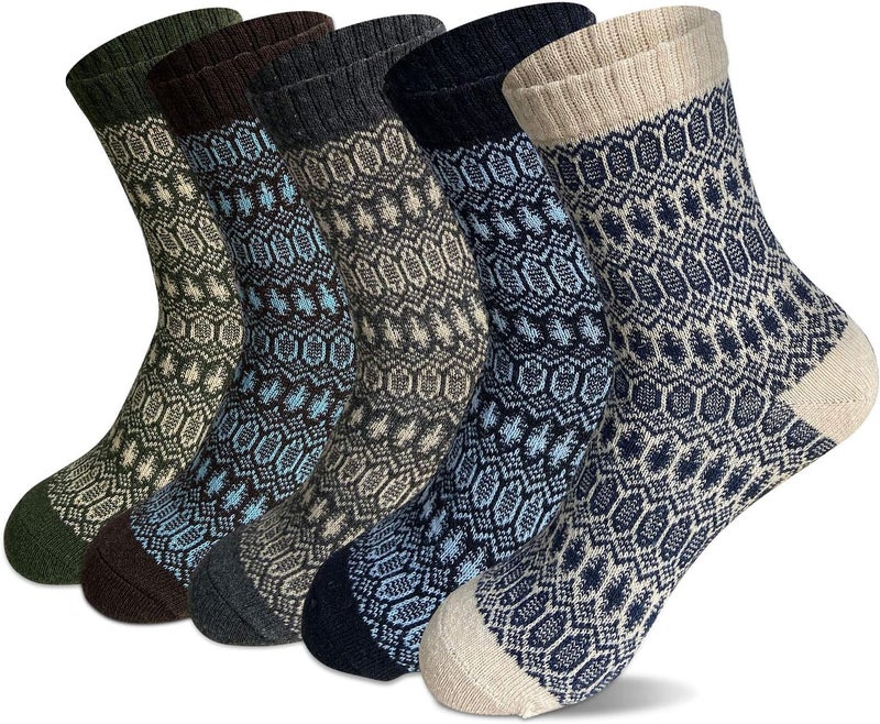 FYC Socks for Women - Stocking Stuffers Gifts for Women - Warm Thick Soft Wool Cozy Crew Socks Christmas Gifts for Woman - Image 1