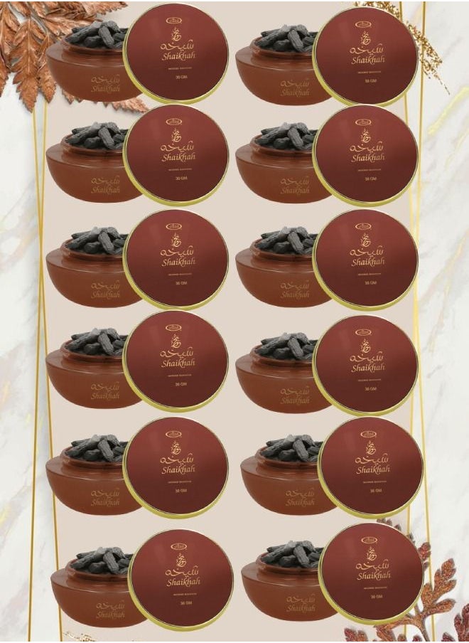 Al Rehab 12 Pieces Shaikhah Bakhoor 30 Gram  - Image 1