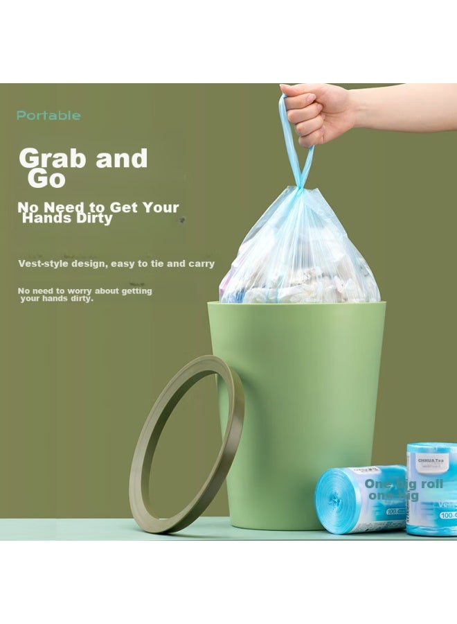 Chahua Garbage Bags With Handles, Large Size 45*60cm, 100 Count, Thickened, One Large Roll Kitchen Plastic Bags - Image 4