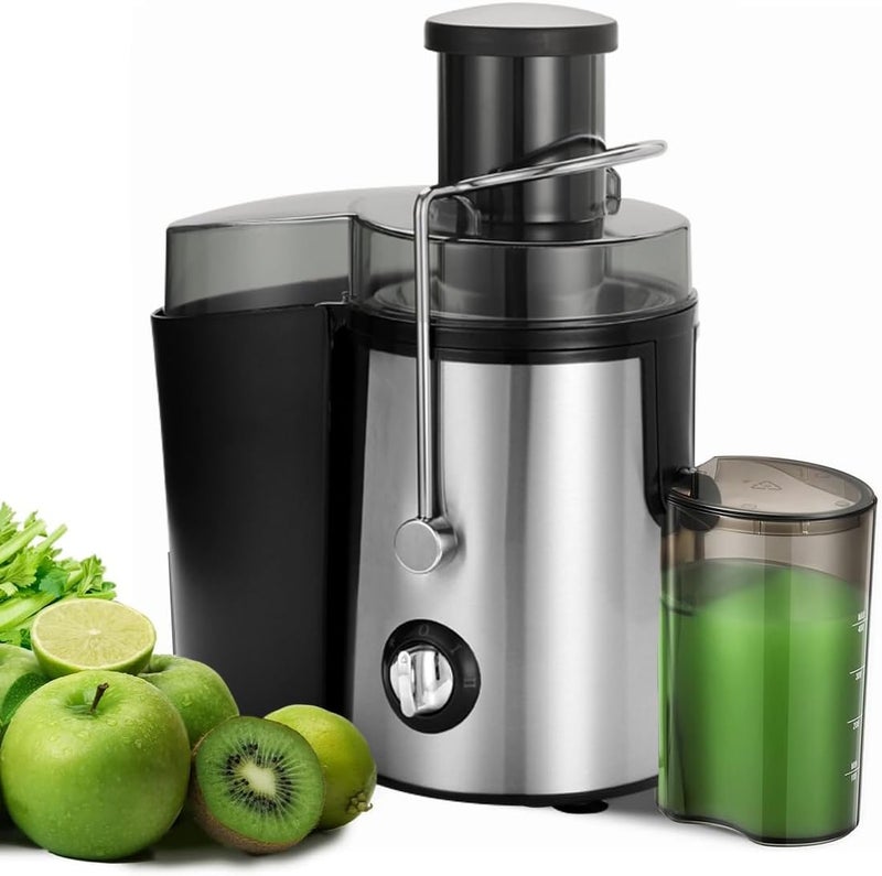 AMINAC Juicer Machine, 800W Centrifugal Juicer Extractor with Wide Mouth 70mm Feed Chute for Fruit Vegetable, Large 1.5L Pulp Container, Dual Speed Control, Easy to Clean, Stainless Steel - Image 1