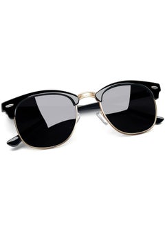 Joopin Fashion Semi Rimless Sunglasses Black Browline Shades For Women Men Horn Rimmed Sun Glasses Polarized Uv400 Protection Shady Rays  - Image 1