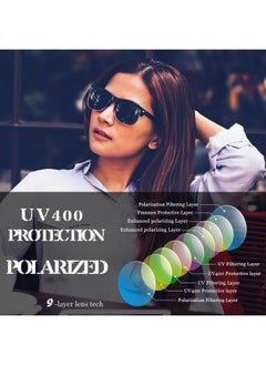 Joopin Fashion Semi Rimless Sunglasses Black Browline Shades For Women Men Horn Rimmed Sun Glasses Polarized Uv400 Protection Shady Rays  - Image 4