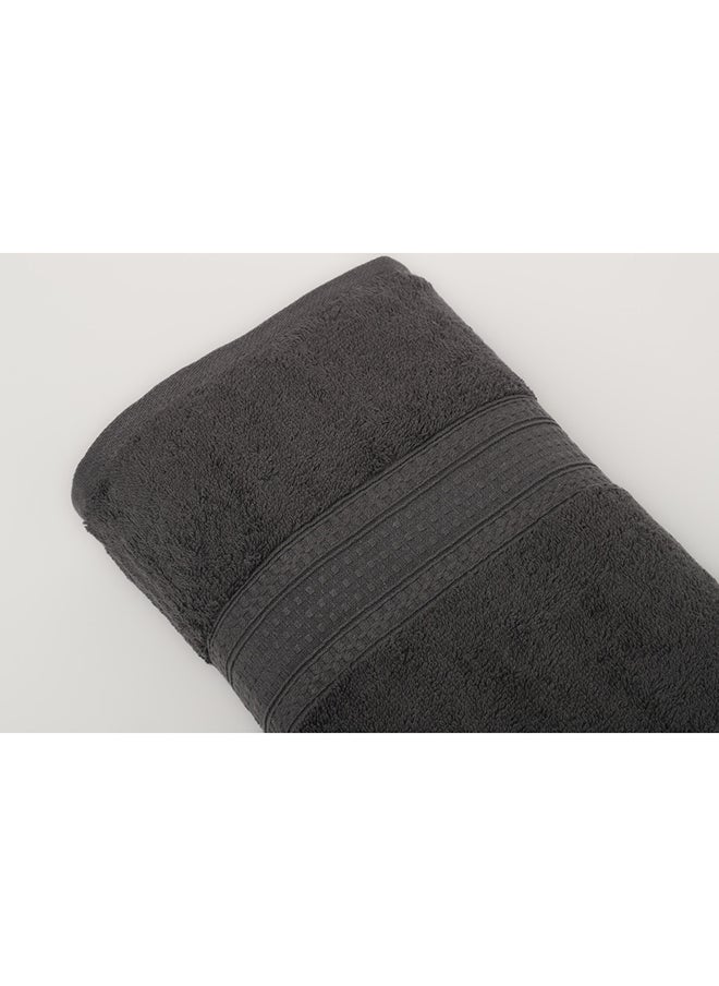 White Rose - 4 Piece Bathroom Towel Set - BRIX - 500 GSM - 100% Cotton Terry - 2 Bath Towel 70X140 cm & 2 Hand Towel 50x90 cm-Premium Touch-Quick Dry - Super Absorbent-Gray - Image 1