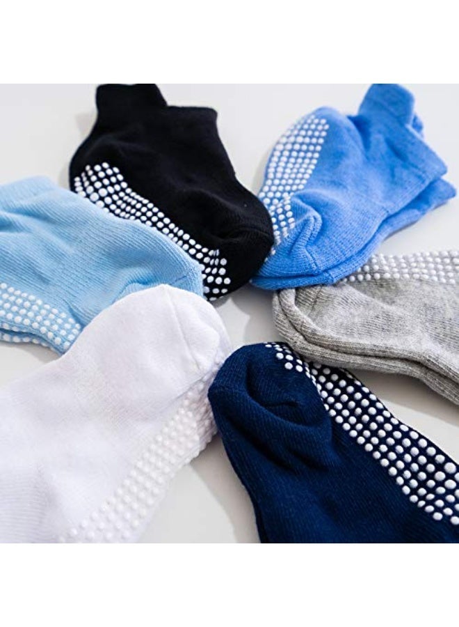 jaexest Toddler Grips Ankle Socks, Non Slip Socks for Kids, Low Cut Anti-Skid Floor Socks for 1-3 Years Baby Boys and Girls, 6 Pairs - Image 5