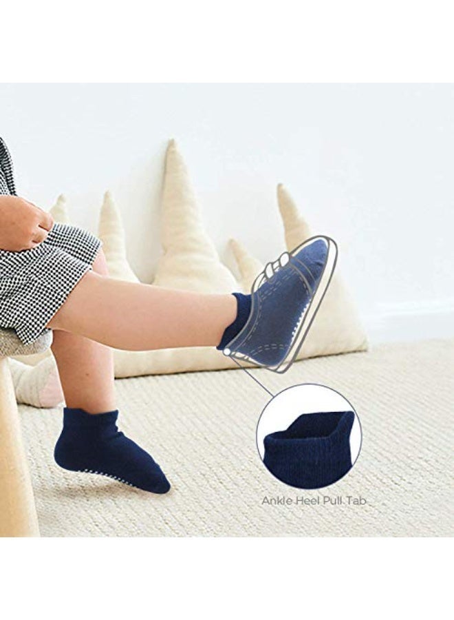 jaexest Toddler Grips Ankle Socks, Non Slip Socks for Kids, Low Cut Anti-Skid Floor Socks for 1-3 Years Baby Boys and Girls, 6 Pairs - Image 4