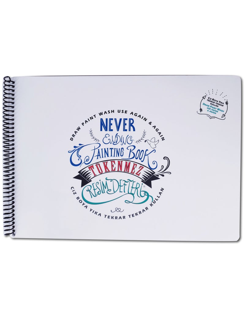 فاني مات Washable Silicone Coloring Pads Notebooks and Mat Never Ending 2 M - Image 1