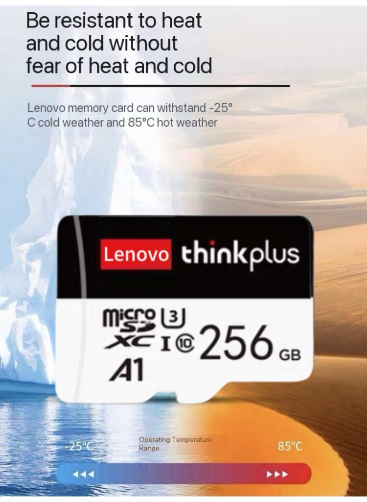 Lenovo thinkplus 256GB U3 A1 High-Speed Micro SD Card, Universal Large-Capacity Memory Card for Phones, Cameras and Security Cameras 256 GB - Image 4