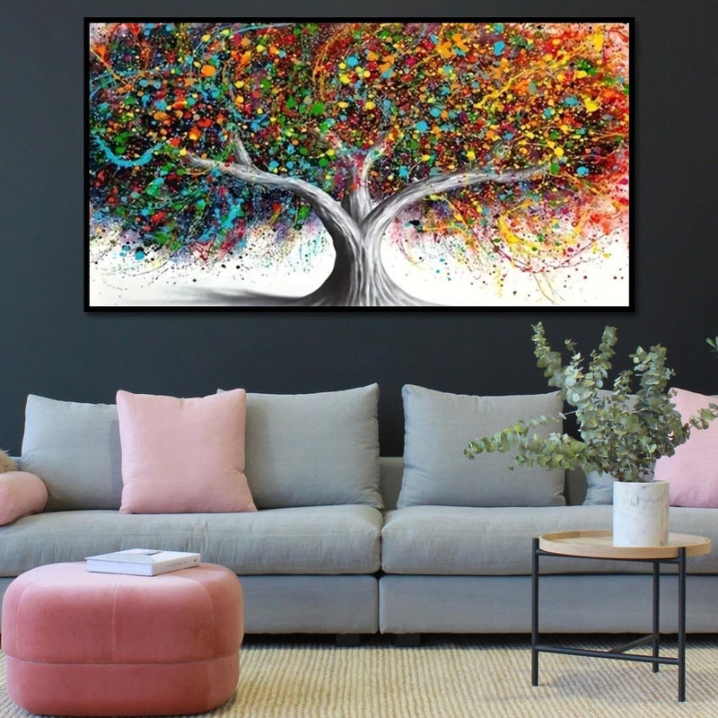 BOHADIY 5D Tree Diamond Painting, Diamond Painting Tree Kits for Adultsï¼ŒColorful Tree DIY Full Drill Crystal Rhinestone Arts and Crafts, Gem Art Paints with Diamond Home Wall Decor 27.5 X 15.7inch - Image 2