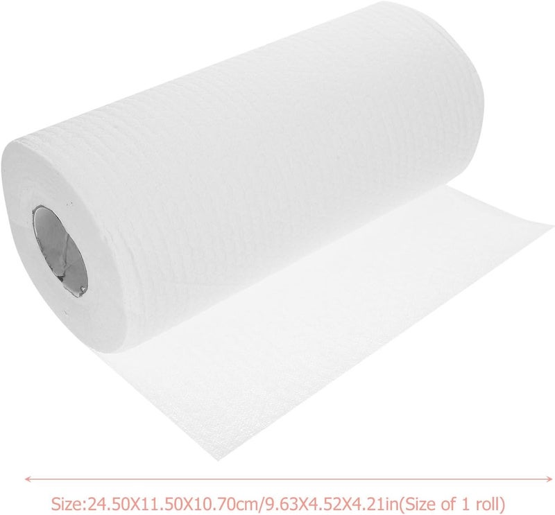 GALPADA Disposable Kitchen Dish Cloths Roll, 200pcs 25x25cm White Absorbent Multi-Function Wipes for Household Wet and Dry Use - Image 2