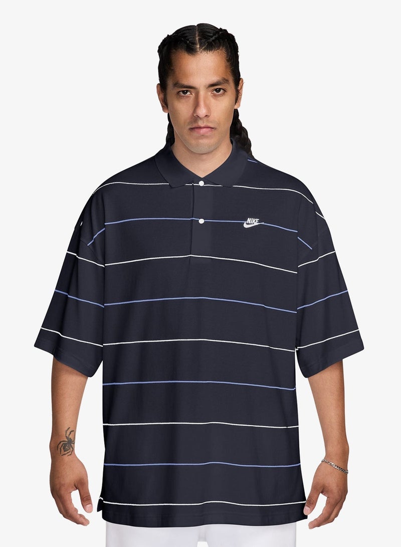 Nike Club Oversized Stripe Polo - Image 1