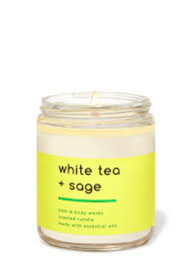 White Tea + Sage Single Wick Candle