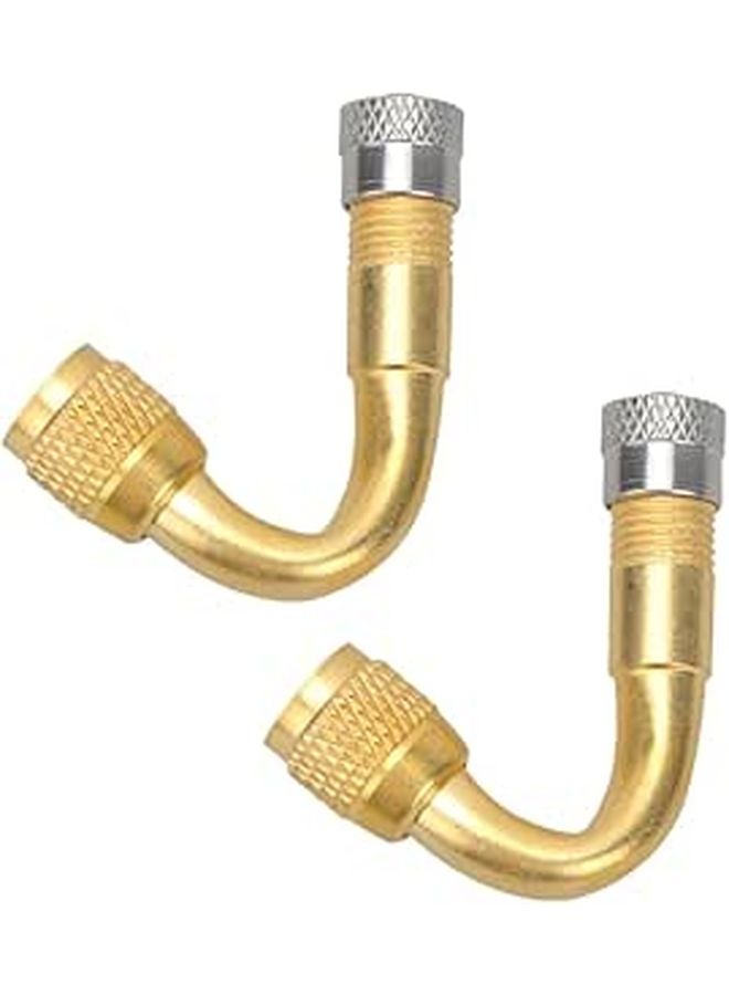 Copper Tire Valve Extension Adapters for Car Motorcycle RV 2 Pack - Image 1